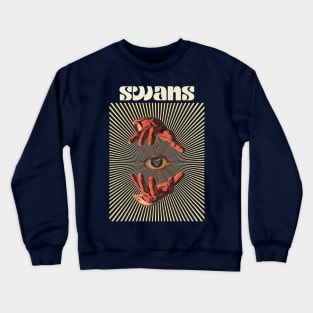 Hand Eyes Swans Crewneck Sweatshirt